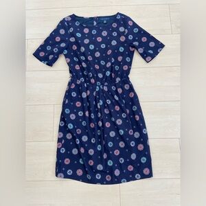 Tommy Hilfiger Navy Dress with Red and Teal Medallion Print